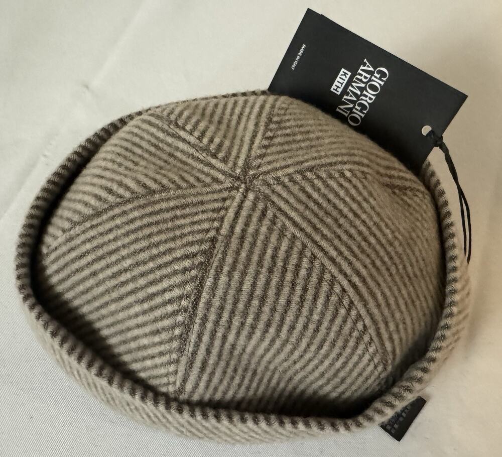 NWT Giorgio Armani x Kith Watchman Cashmere Blend Beanie Cap Hat Size M $395.00